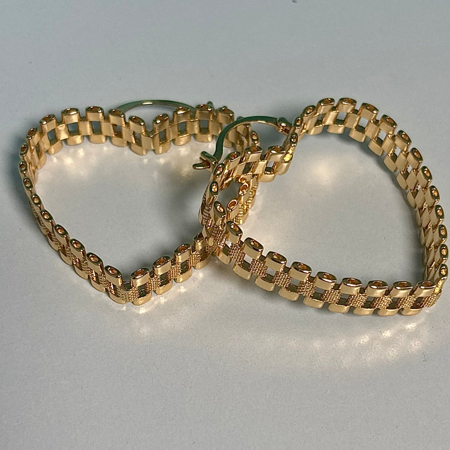 Rolex Inspired Heart Hoops