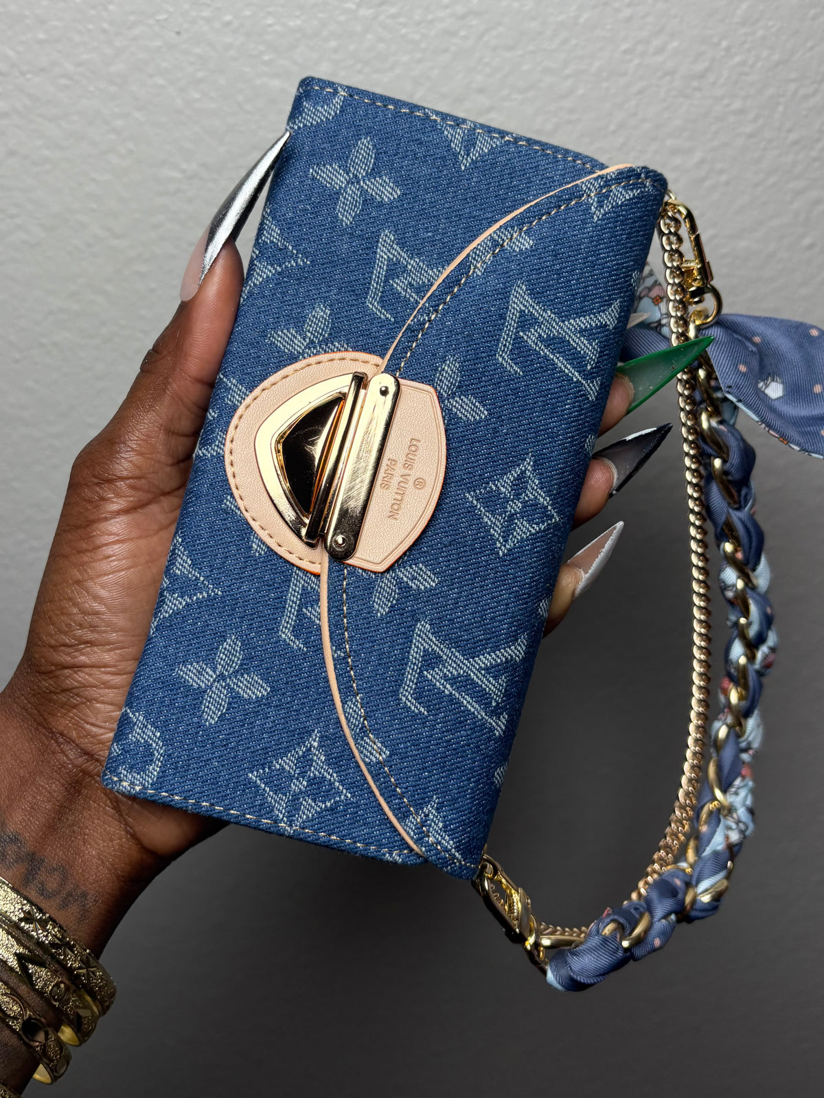 LV Inspired Wallet Case Denim (Ready to Ship)
