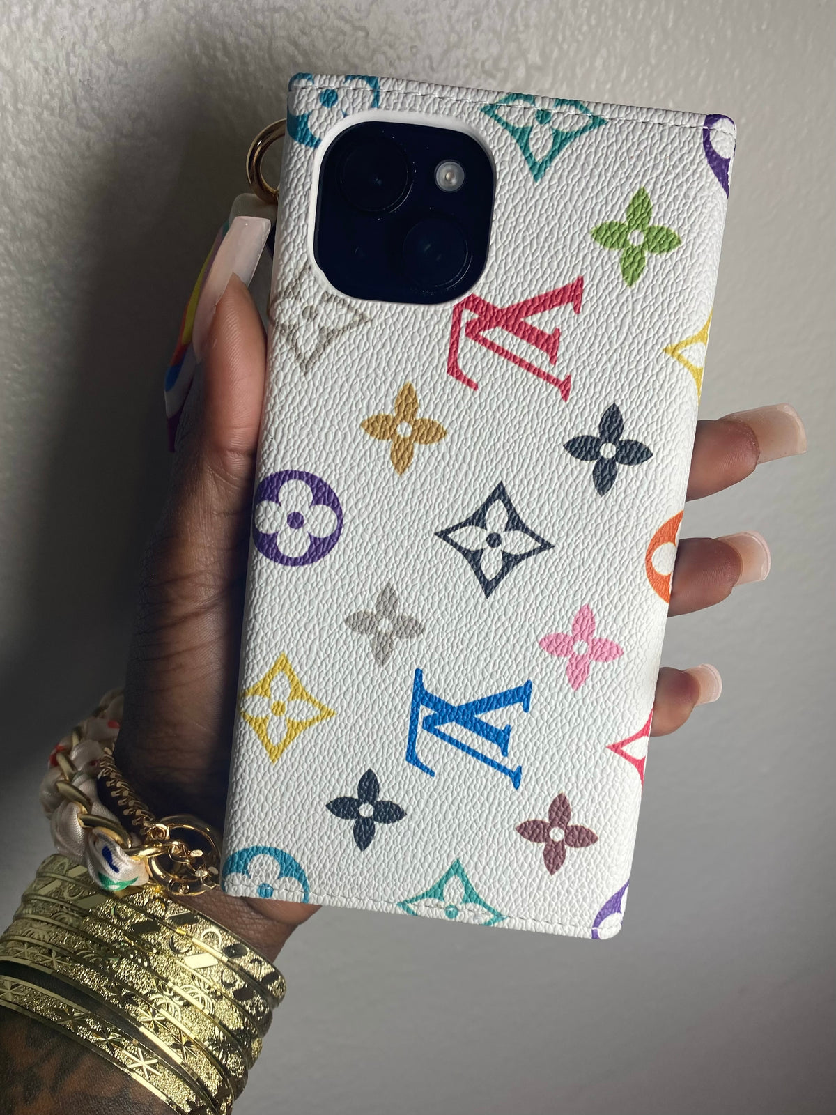 LV Inspired Wallet Case White (Ready to Ship)