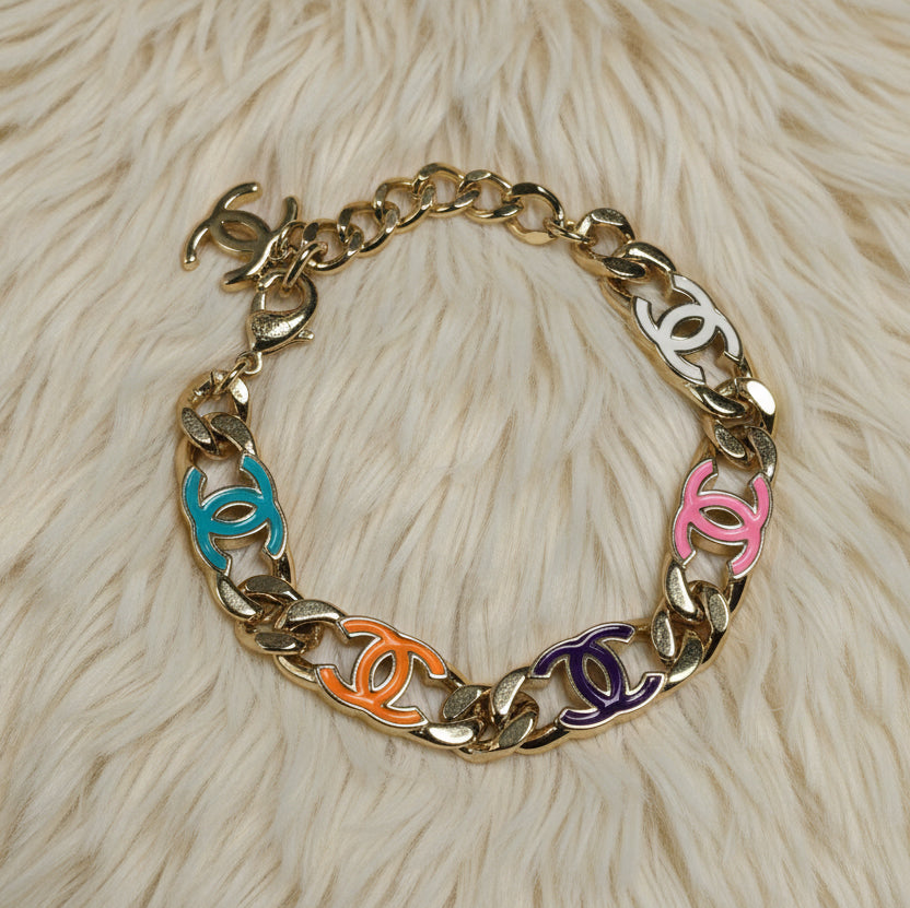 CC inspired gold link bracelet