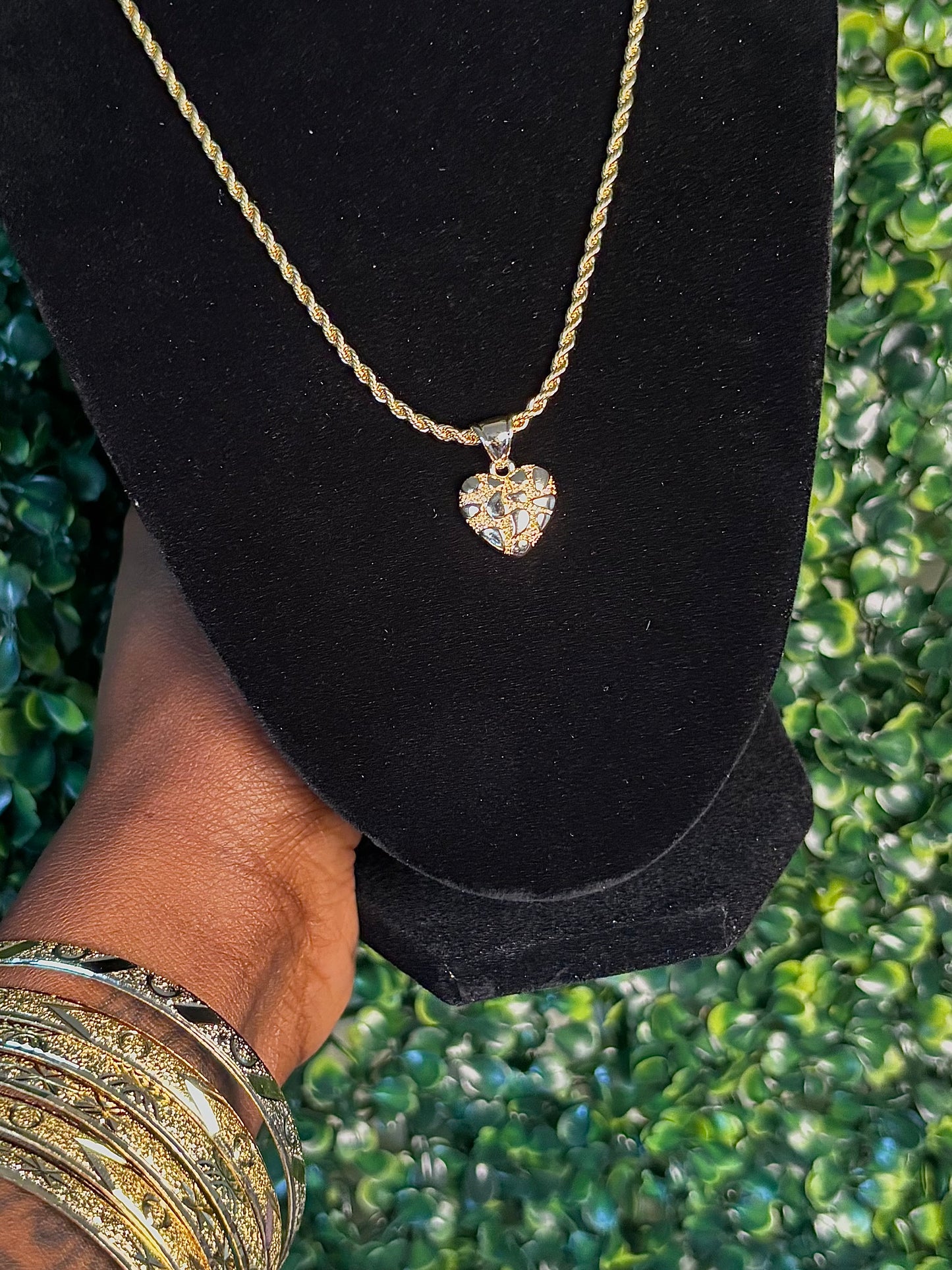 Nugget Heart Necklace