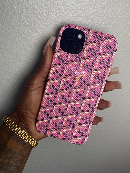 Pink Goyard Inspired Case