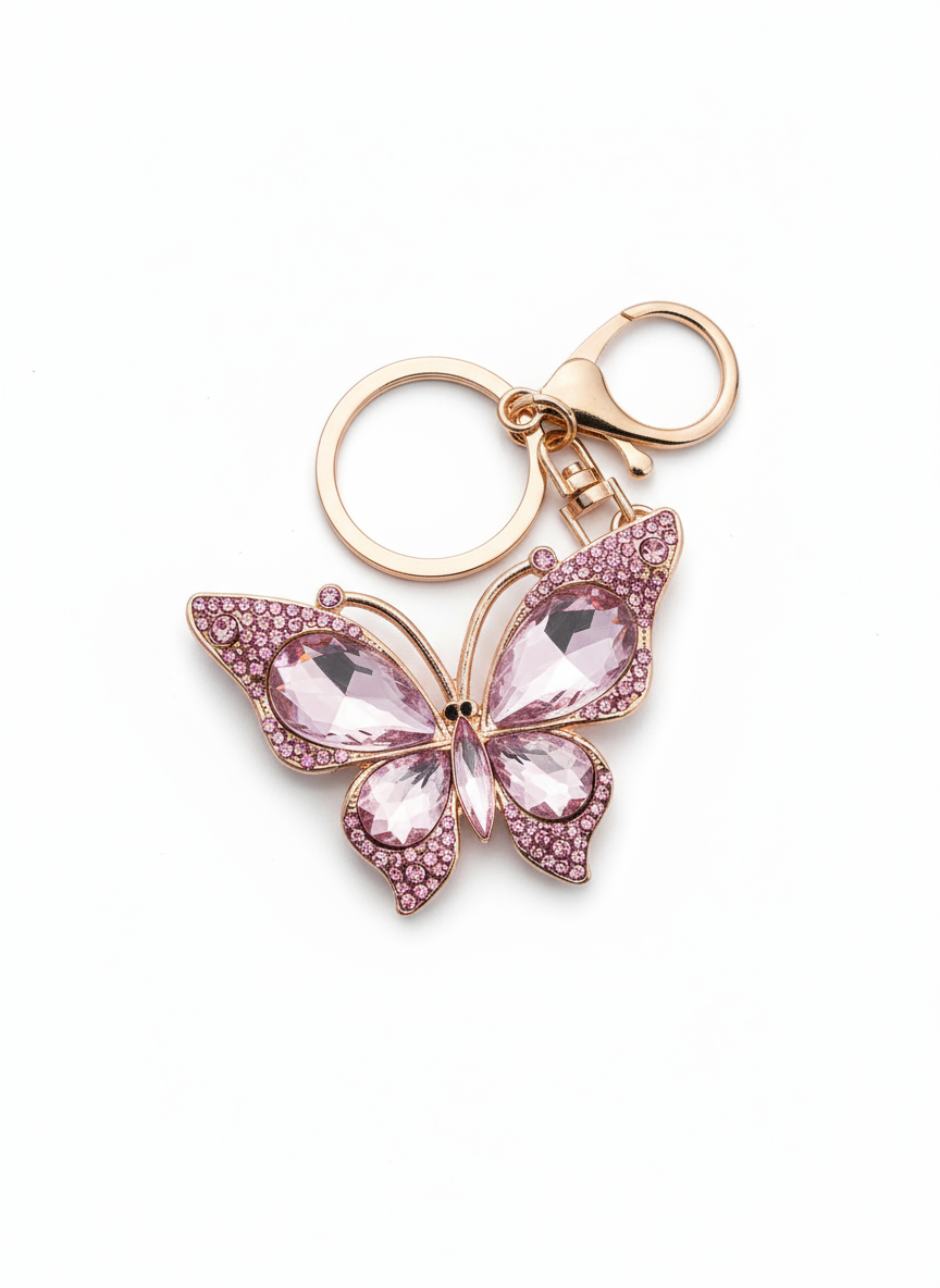 Key/Bag Chain (pink butterfly)