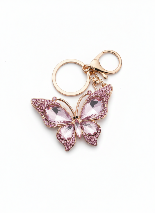 Key/Bag Chain (pink butterfly)