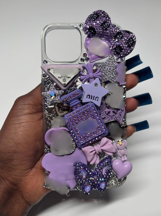 iPhone 14 purple + silver